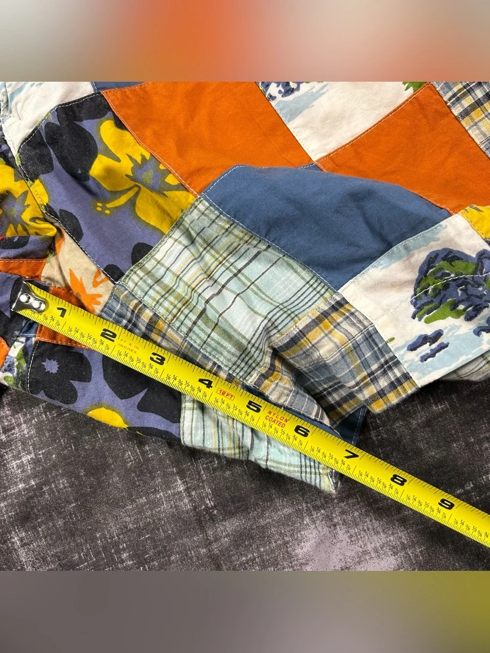 Loudmouth Y2K Golf Multicolor Patchwork Bermuda Shorts Mens 34x7 Beach Floral